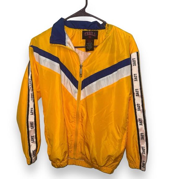 Thrill 94 Love Vintage Women’s Long Sleeve Track Jacket Small Retro Y2K Yellow - Picture 4 of 11